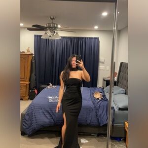 Sensational Status Black Halter Mermaid Maxi Dress